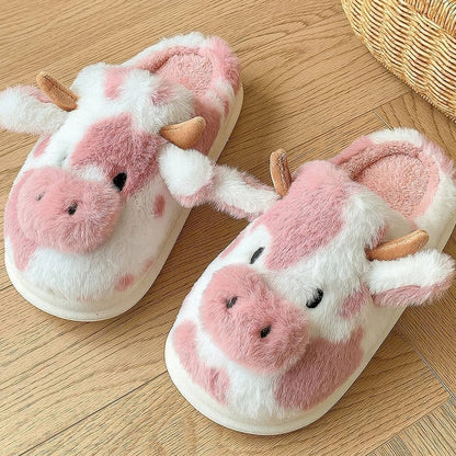 Daisy & Oreo - Hand Made Soft-Stitched Cow Slippers
