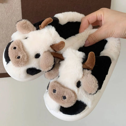 Daisy & Oreo - Kid Size - Hand Made Soft-Stitched Cow Slippers